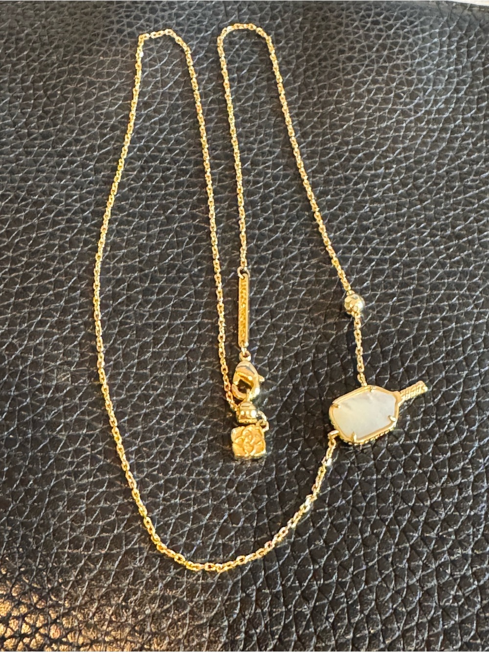 Kendra Scott Gold Pickleball Short Pendant Necklace - Like New!